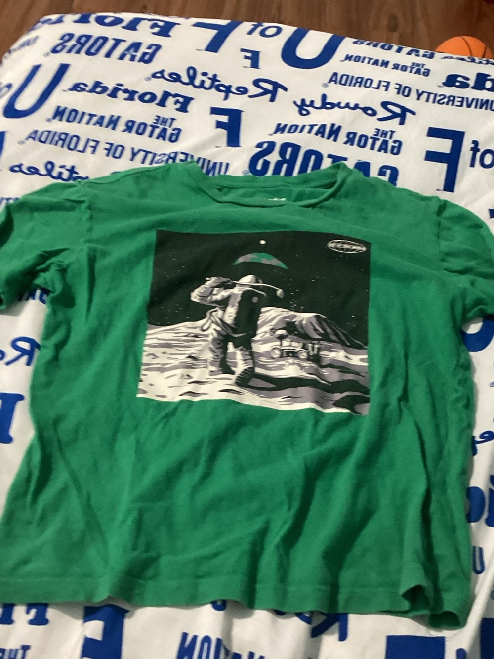 Old Navy Bright Green Tee with White Logo